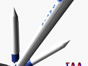 iranian safir2 block ii rocket concept 2 3D Model