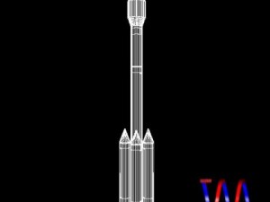 iranian safir2 block ii rocket concept 2 3D Model