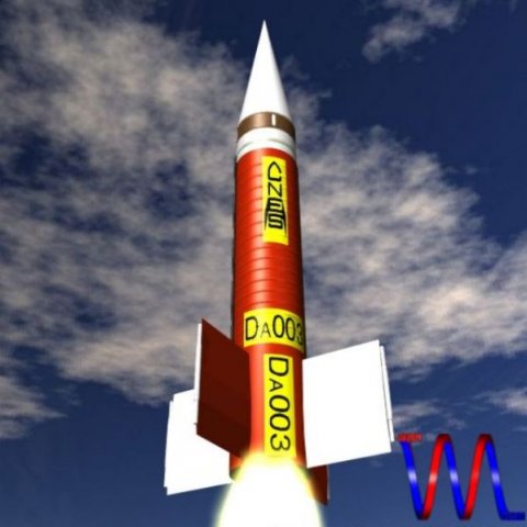 french dauphin sounding rocket Modelo 3D .c4d .max .obj .3ds .fbx .stl .blend 