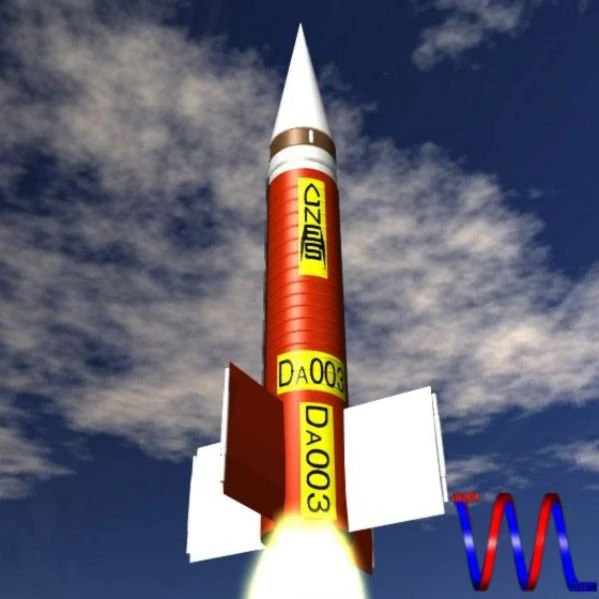 french dauphin sounding rocket 3D Model .c4d .max .obj .3ds .fbx .stl .blend
