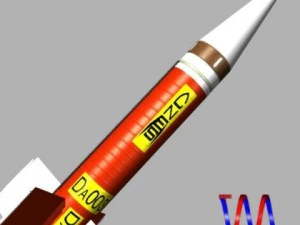french dauphin sounding rocket 3D Model