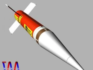 french dauphin sounding rocket 3D Model