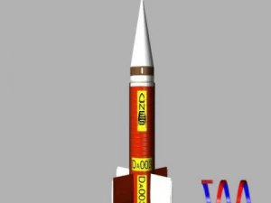 french dauphin sounding rocket 3D Model