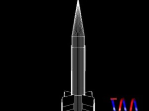 french dauphin sounding rocket 3D Model