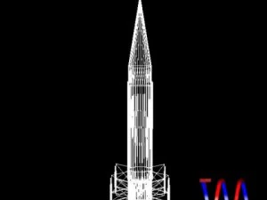 french dauphin sounding rocket 3D Model