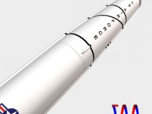 us thor irbm missile 3D Model
