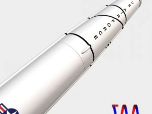 us thor irbm missile 3D Model