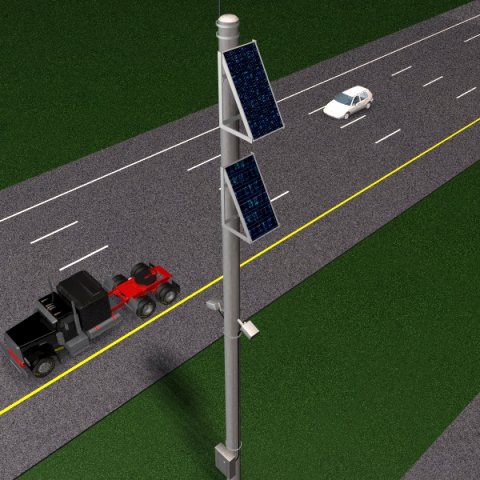 solar highway traffic sensor 3D 모델 .c4d .max .obj .3ds .fbx .stl .blend 