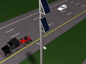solar highway traffic sensor 3D 모델