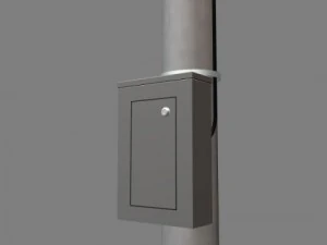 g&uuml;neş enerjili otoyol trafik sens&ouml;r&uuml; 3D Model