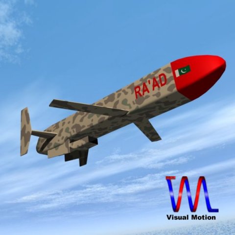 pakistan hatfviii raad cruise missile 3D-Modell .c4d .max .obj .3ds .fbx .stl .blend 