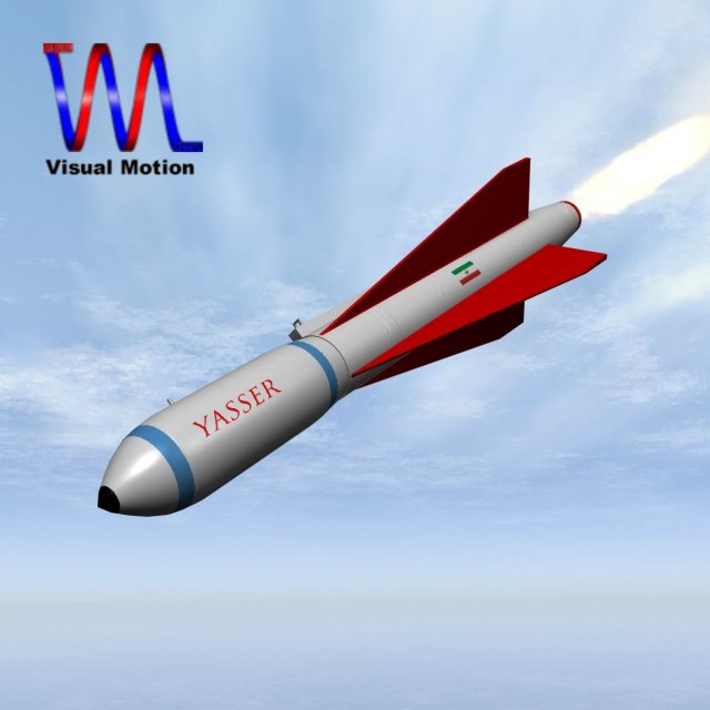 iranian yasser asm missile Modelo 3D .c4d .max .obj .3ds .fbx .stl .blend 