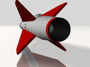 iranian yasser asm missile Modelo 3D