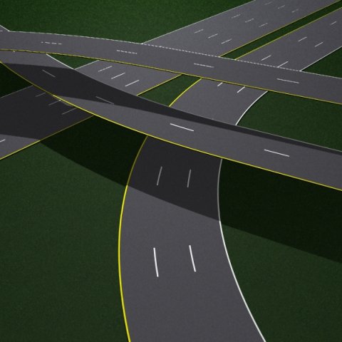 road highway basic set Model 3D .c4d .max .obj .3ds .fbx .stl .blend 