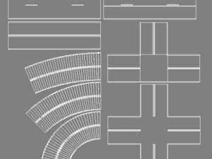 rural road plates set 3D Model