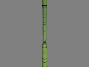dprk taepo dong 2a slv rocket Modello 3D