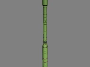 dprk taepo dong 2a slv rocket 3D Model