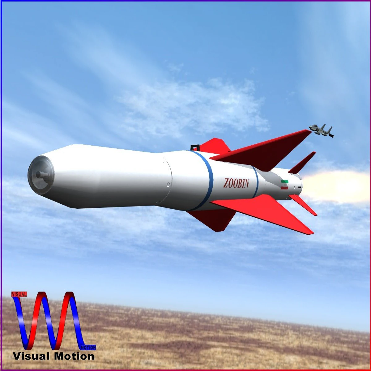 iranian agm379 zoobin asm missile 3D Model .c4d .max .obj .3ds .fbx .stl .blend 