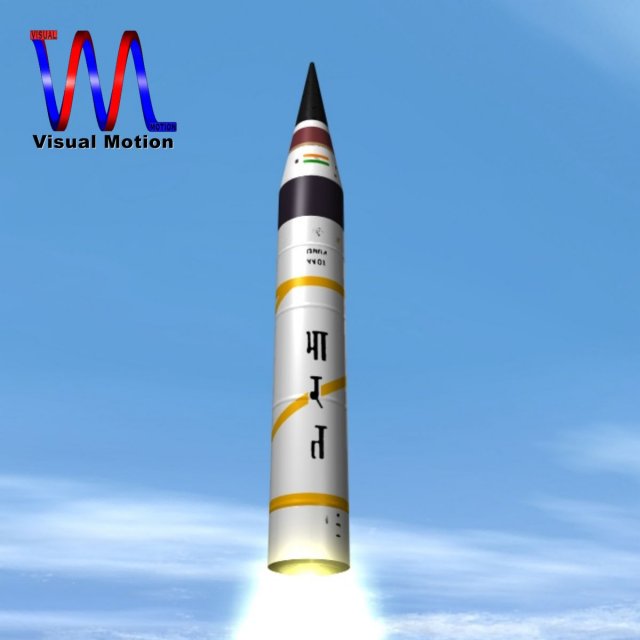 drdo agni501 test missile 3D Model .c4d .max .obj .3ds .fbx .stl .blend 