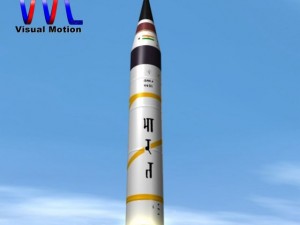 drdo agni501 test missile 3D-Modell