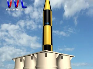 m&iacute;ssil israelense flecha 3 Modelo 3D