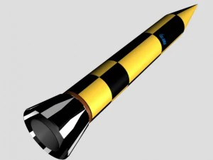 israeli arrow 3 missile 3D Model