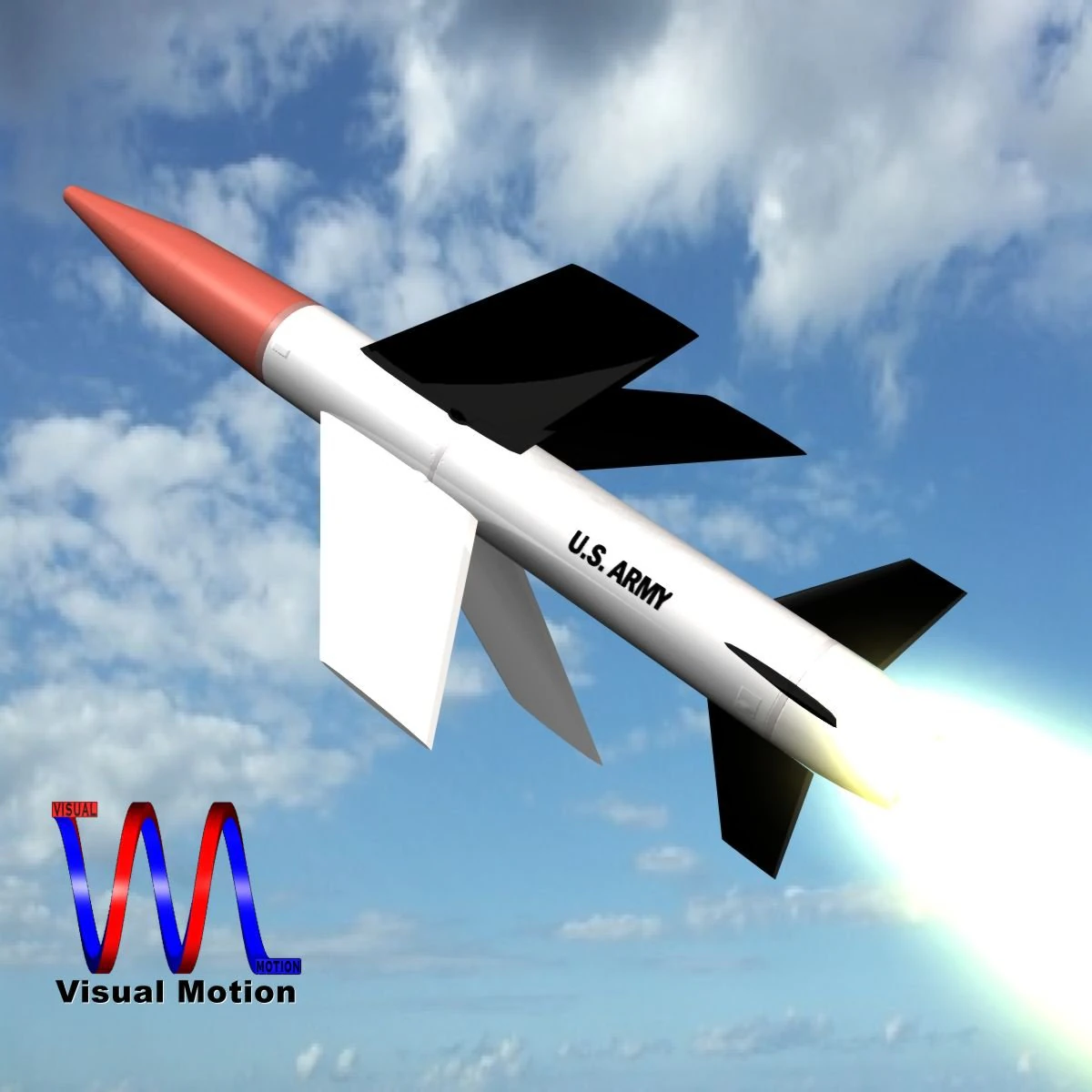 us mgm18a lacrosse missile 3D Model .c4d .max .obj .3ds .fbx .stl .blend 