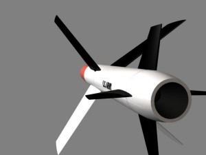us mgm18a lacrosse missile 3D मॉडल