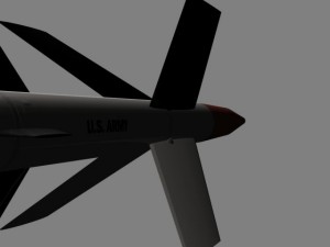 us mgm18a lacrosse missile 3D मॉडल
