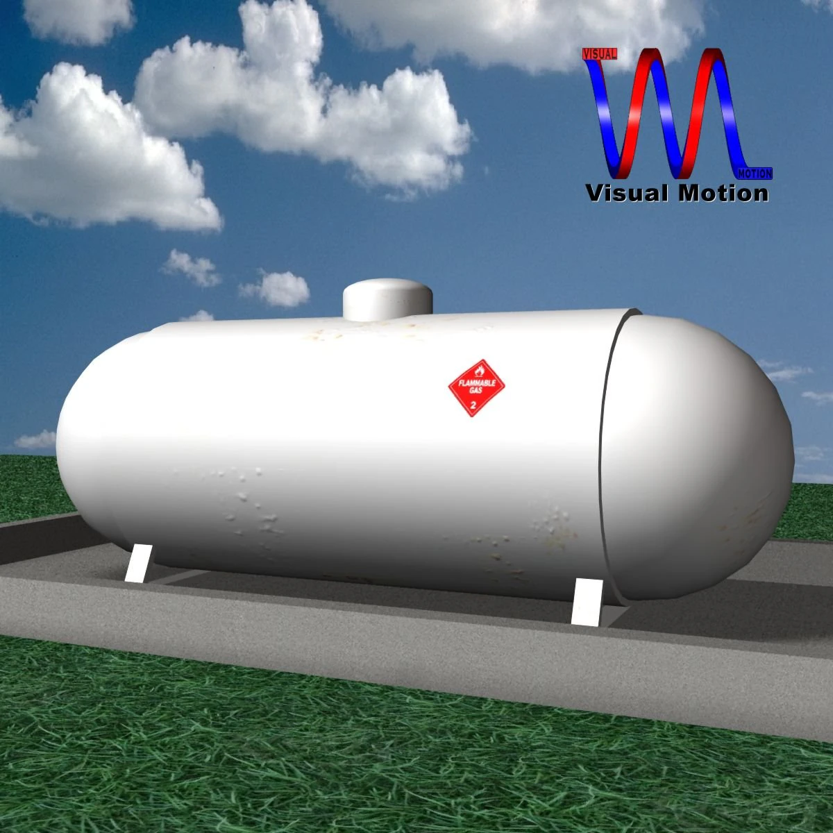 propane tank 3D Model .c4d .max .obj .3ds .fbx .stl .blend 