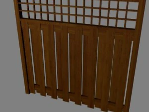 pagar kayu 15 Model 3D