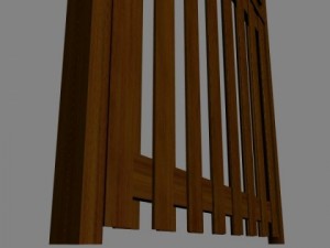 wooden fence 15 3D 模型