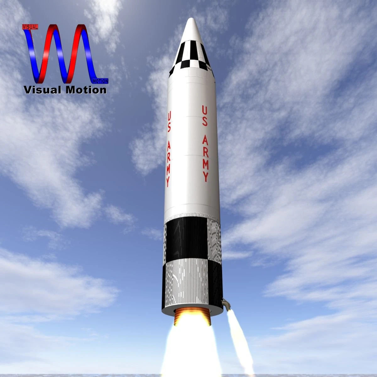us army jupiter missile 3D Model .c4d .max .obj .3ds .fbx .stl .blend 