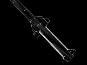 iranian kowsar missile 3D Model