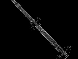 us nasa terrier nike missile Modelo 3D