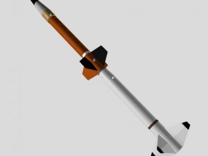 us nasa terrier nike missile Modelo 3D