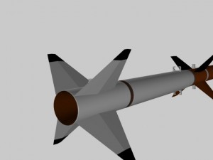 us nasa terrier nike missile Modelo 3D