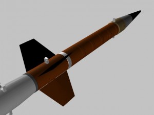 us nasa terrier nike missile Modelo 3D