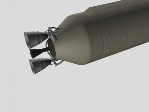 iranian simorgh missile concept 1 3D Model