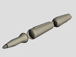 iranian simorgh missile concept 2 3D Model