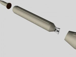 iranian simorgh missile concept 2 3D Model