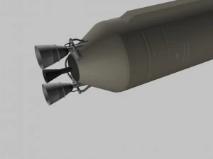 iranian simorgh missile concept 2 3D Model