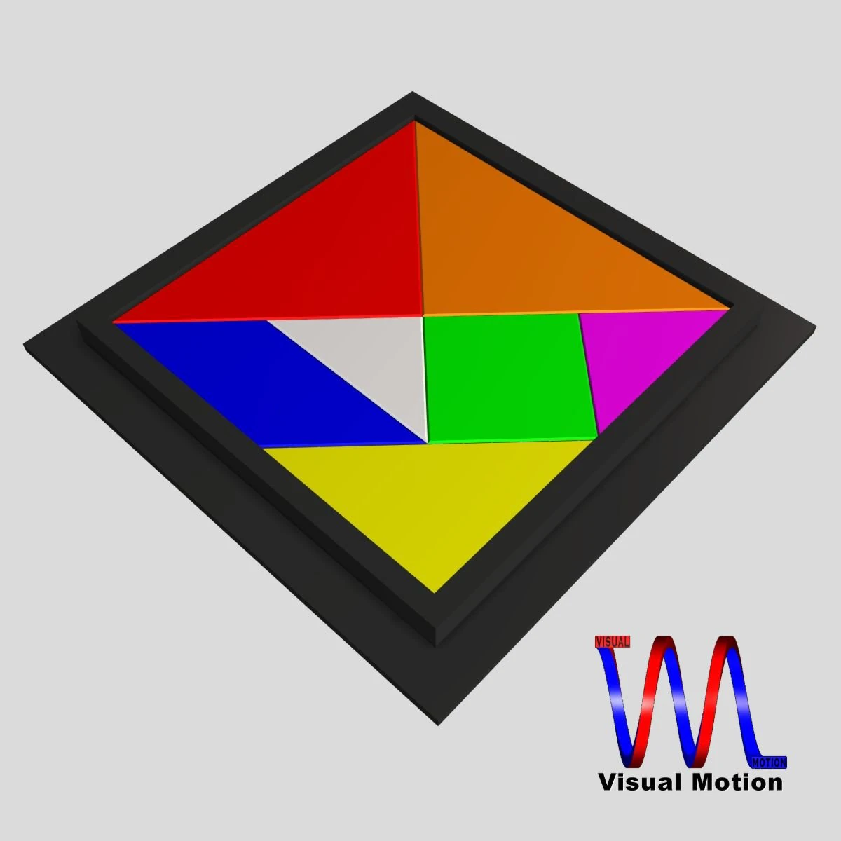 chinese tangram puzzle 3D Model .c4d .max .obj .3ds .fbx .stl .blend