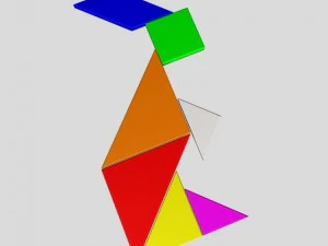 chinese tangram puzzle 3D Model