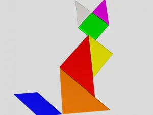 chinese tangram puzzle 3D Model