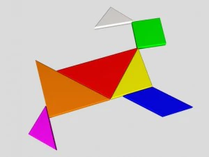 chinese tangram puzzle 3D Model