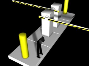 traffic barrier gate 3 3D Model