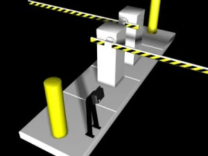 trafik bariyeri kapısı 3 3D Model