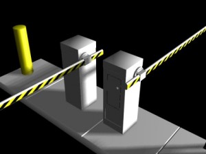 traffic barrier gate 3 Modello 3D