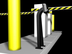traffic barrier gate 3 Modello 3D